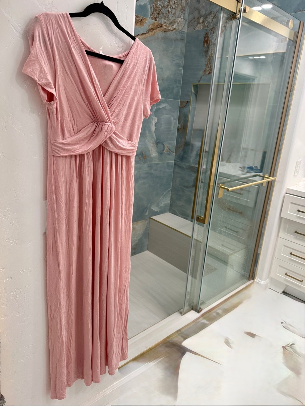 Pinkblush Blush Pink Knot-Front Maxi Dress